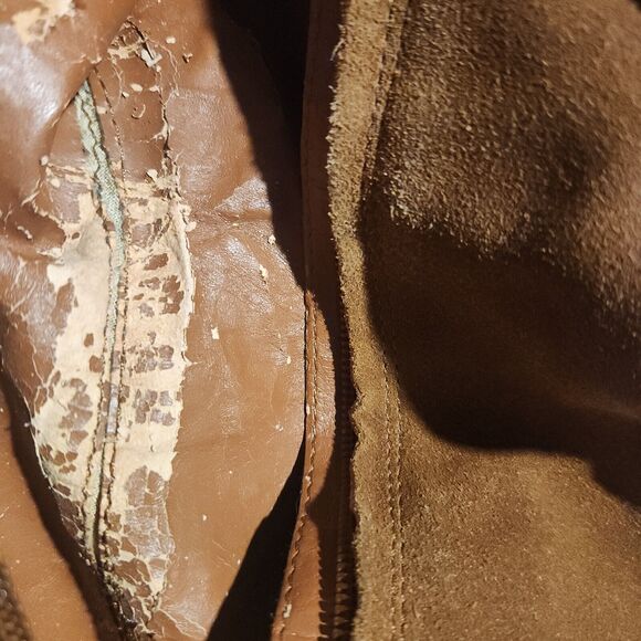 BDG Knee High Boots Brown Suede Leather Pull On riding Urban Outfitters US 9 - Picture 12 of 16